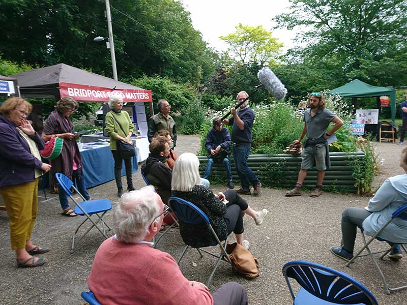 Bridport Food Matters stall at Food Festival: a big success!