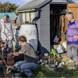 Bridport CoHousing Allotment Joy at Harvest Time, October 2021