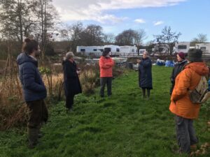 Visit by Ashley Wheeler, Trill Farm Gardens, to Allotments with Ambassadors